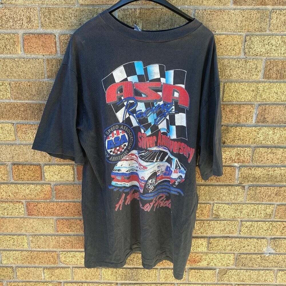 Vintage ASA Racing Silver Anniversary T Shirt Berkley Sportswear XL